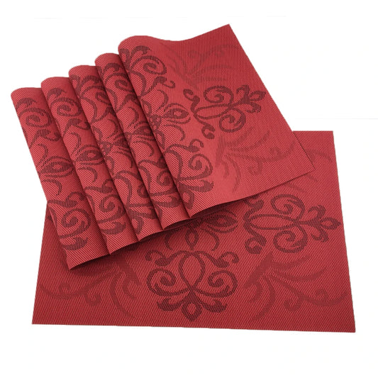 6 PVC Decorative Vinyl Placemats