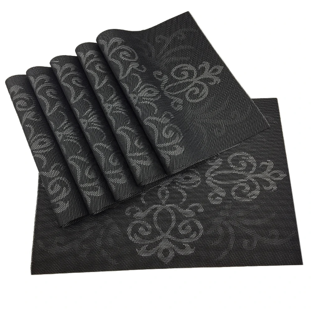 6 PVC Decorative Vinyl Placemats