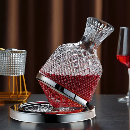 High Grade Crystal Glass 360 Rotating Decanter