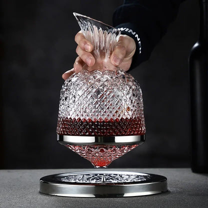 High Grade Crystal Glass 360 Rotating Decanter