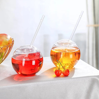 Fish Bowls for Drinks with Lids and Straws 22 oz Fishbowl Cups Clear Plastic Fish Bowls Reusable Fish Bowl Drink Cups Spherical