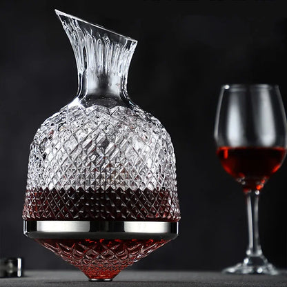 High Grade Crystal Glass 360 Rotating Decanter